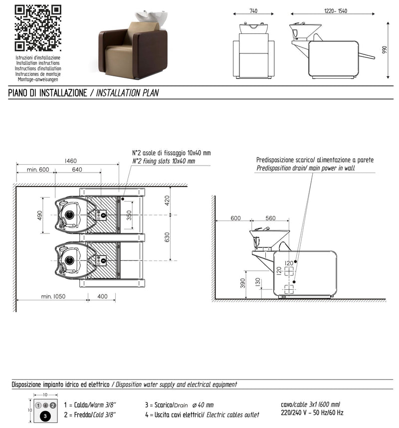Karisma zpětný mycí systém INFINITY Modulo 2-místný